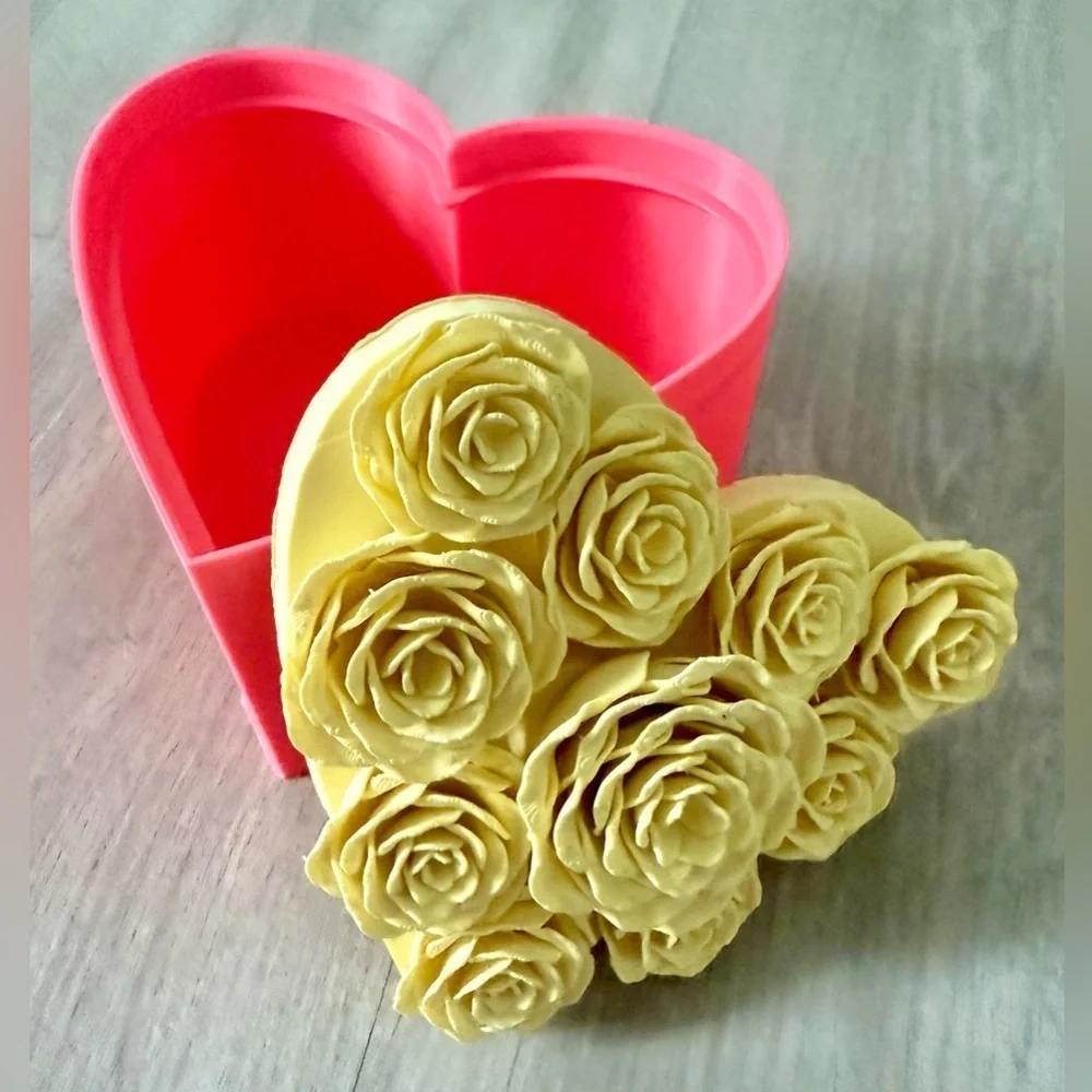 Roses Heart Container Valentine's Day 3D printed jewelry box gift